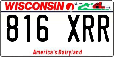 WI license plate 816XRR