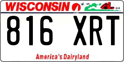WI license plate 816XRT