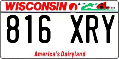 WI license plate 816XRY