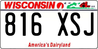 WI license plate 816XSJ