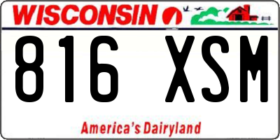 WI license plate 816XSM