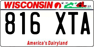 WI license plate 816XTA