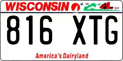 WI license plate 816XTG