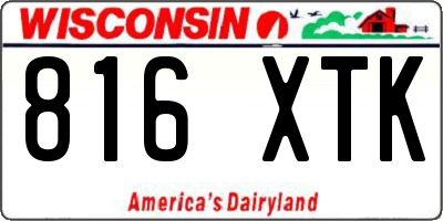 WI license plate 816XTK