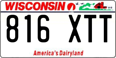WI license plate 816XTT
