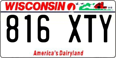WI license plate 816XTY