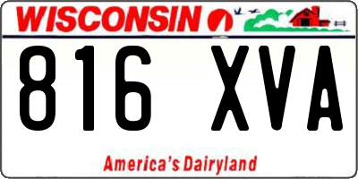 WI license plate 816XVA