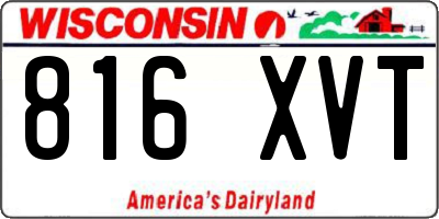 WI license plate 816XVT
