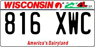 WI license plate 816XWC