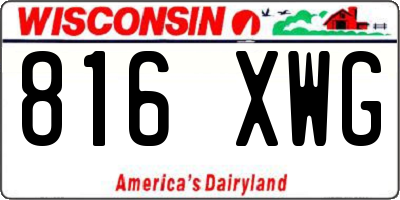 WI license plate 816XWG