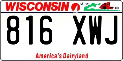WI license plate 816XWJ