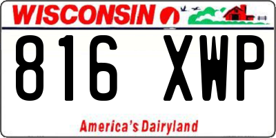 WI license plate 816XWP
