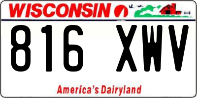 WI license plate 816XWV