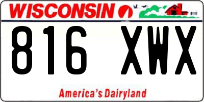 WI license plate 816XWX