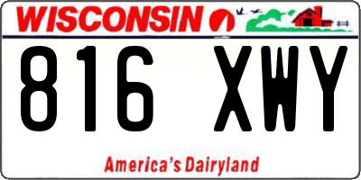 WI license plate 816XWY