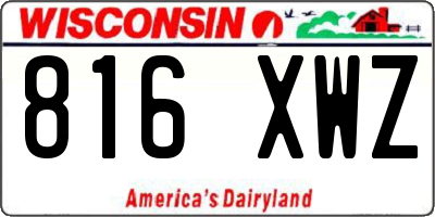 WI license plate 816XWZ