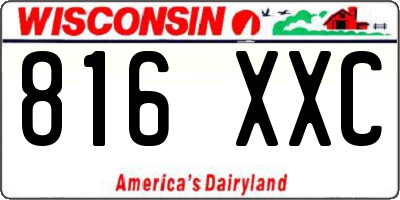 WI license plate 816XXC
