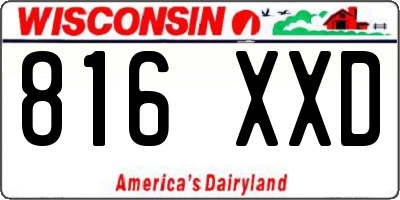 WI license plate 816XXD