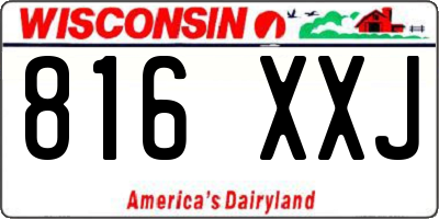 WI license plate 816XXJ