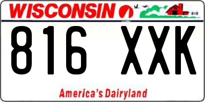 WI license plate 816XXK