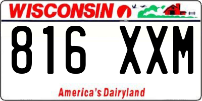 WI license plate 816XXM