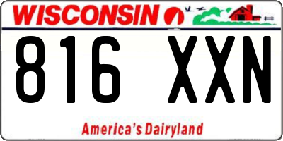 WI license plate 816XXN