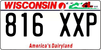 WI license plate 816XXP
