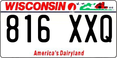 WI license plate 816XXQ