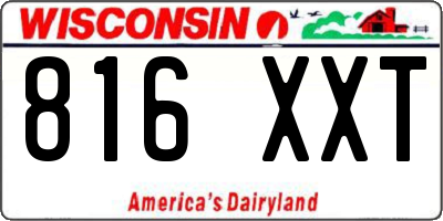 WI license plate 816XXT