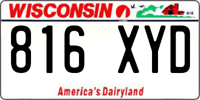 WI license plate 816XYD