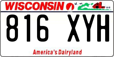 WI license plate 816XYH