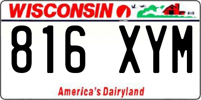 WI license plate 816XYM