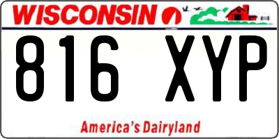 WI license plate 816XYP