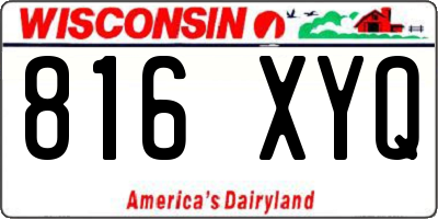 WI license plate 816XYQ