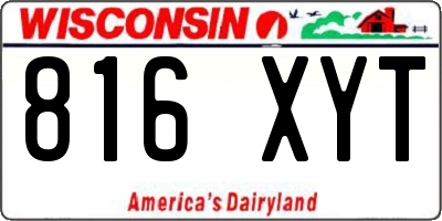 WI license plate 816XYT