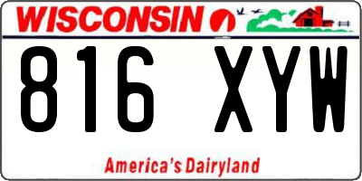 WI license plate 816XYW