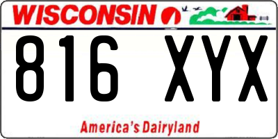 WI license plate 816XYX