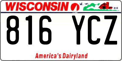 WI license plate 816YCZ