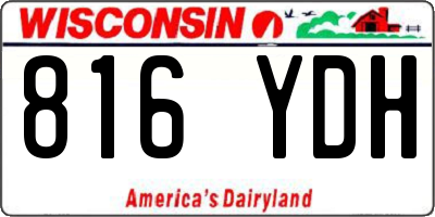 WI license plate 816YDH