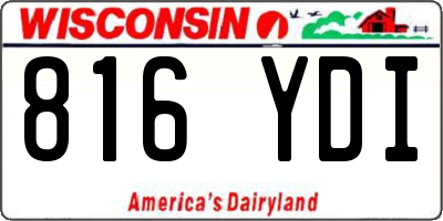 WI license plate 816YDI