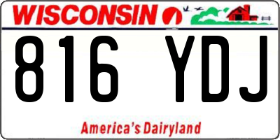 WI license plate 816YDJ