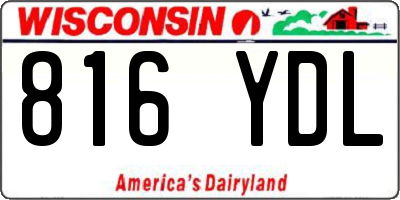 WI license plate 816YDL