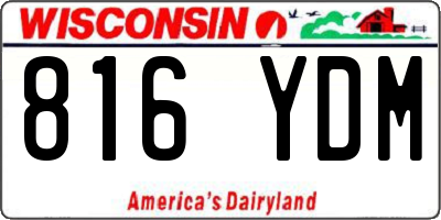 WI license plate 816YDM