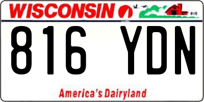 WI license plate 816YDN