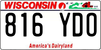 WI license plate 816YDO