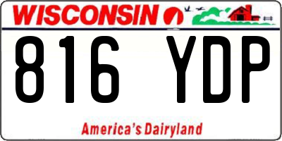 WI license plate 816YDP