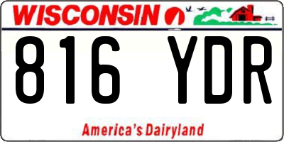 WI license plate 816YDR