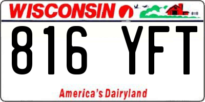WI license plate 816YFT