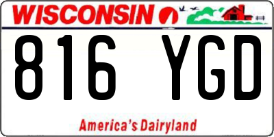WI license plate 816YGD