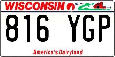 WI license plate 816YGP